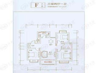 百合金山天安名郡F户型107.27㎡户型图