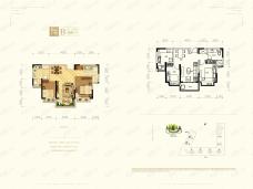 恒大绿岛新城F组团B户型户型图