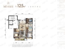 桐楠格·万科公园大道建筑面积125平米户型户型图