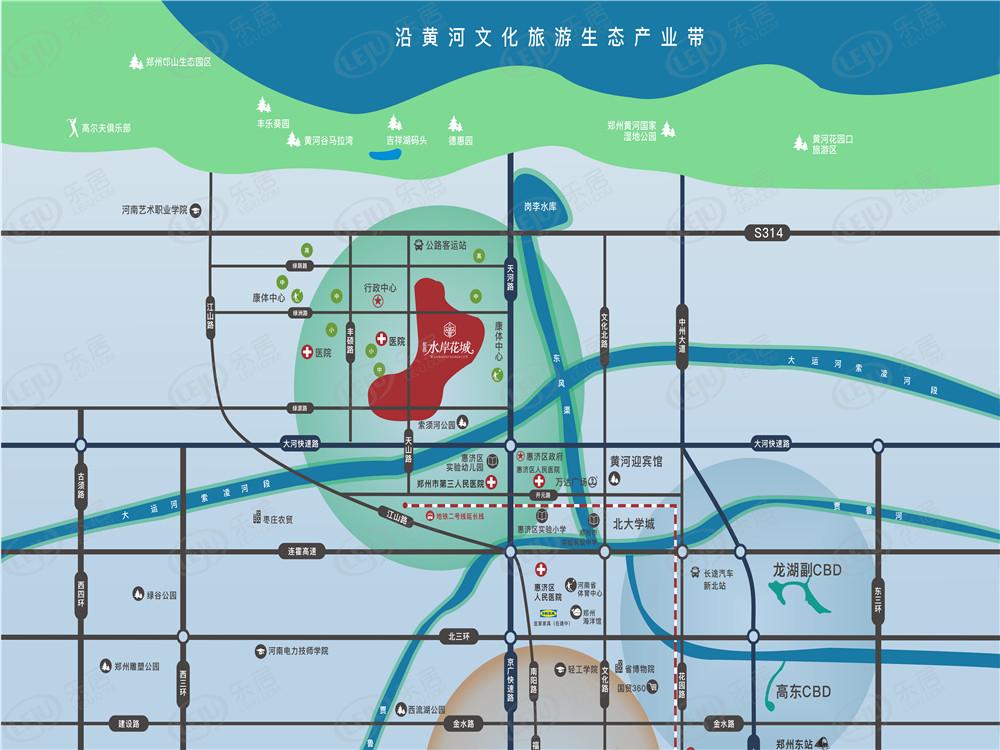 惠济和昌水岸花城，坐落于惠济区天河路与绿源路向西300米临近地铁2号线,3号线沿线，价格大概在11500左右。