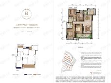 金科博翠天悦3室2厅2卫户型图