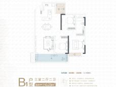 民邦·壹号院B1户型户型图