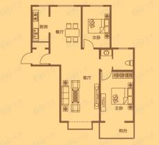 福馨景苑2室2厅1卫户型图