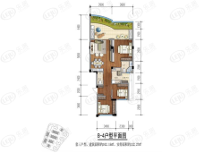 中国青城国际颐养中心3室2厅2卫户型图