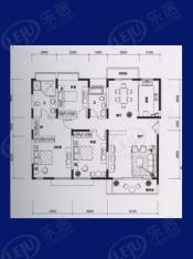 东方中华园房型: 三房;  面积段: 130 －149 平方米;
户型图