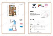 美轮·钻石广场2室2厅1卫户型图