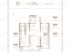 大发通银·融悦府H户型户型图