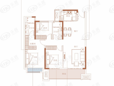 华宇珑川府3室2厅2卫户型图