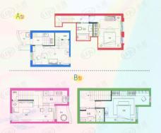 久阳滨江公寓房型: 一房;  面积段: 40 －90 平方米;
户型图