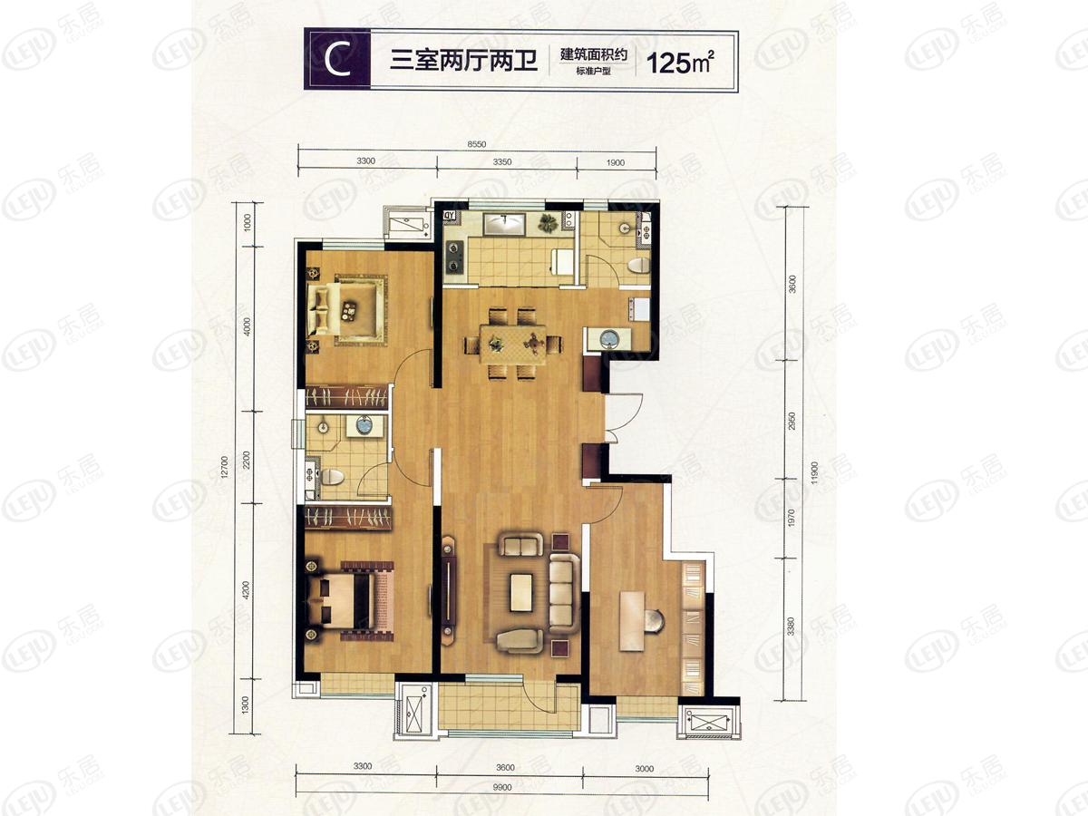 水山樾城户型介绍 户型面积90~140㎡  看看是不是您的心仪楼盘