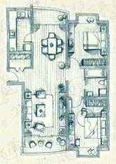 宝昌公寓房型: 二房;  面积段: 112.41 －115.4 平方米;
户型图
