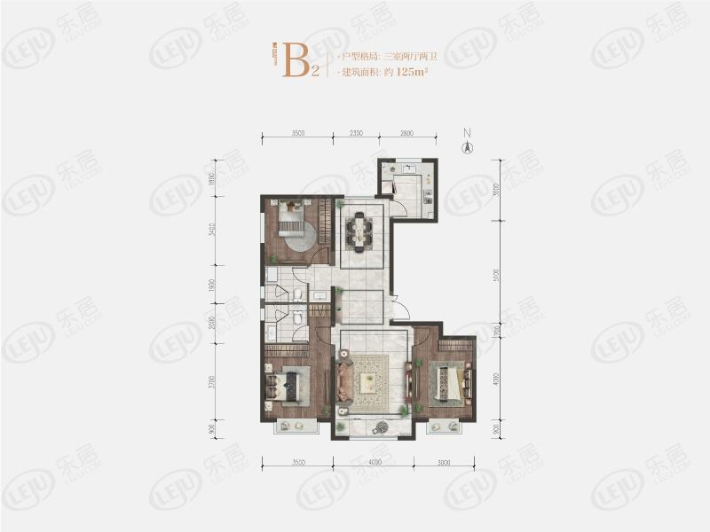 北京怀柔北京城建府前龙樾 户型面积105~167㎡