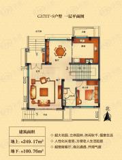 碧桂园天玺湾G171T-S户型一层平面图 9室3厅5卫户型图