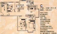 丰麟花园3室2厅2卫户型图