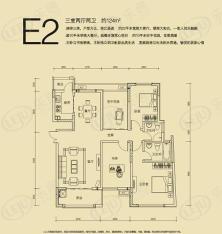 中辉大楚城3室2厅2卫户型图