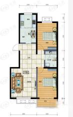 万都国际2室2厅1卫户型图