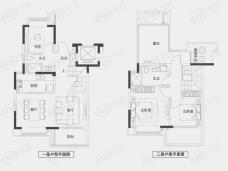 四季都会晓风来3室2厅2卫户型图