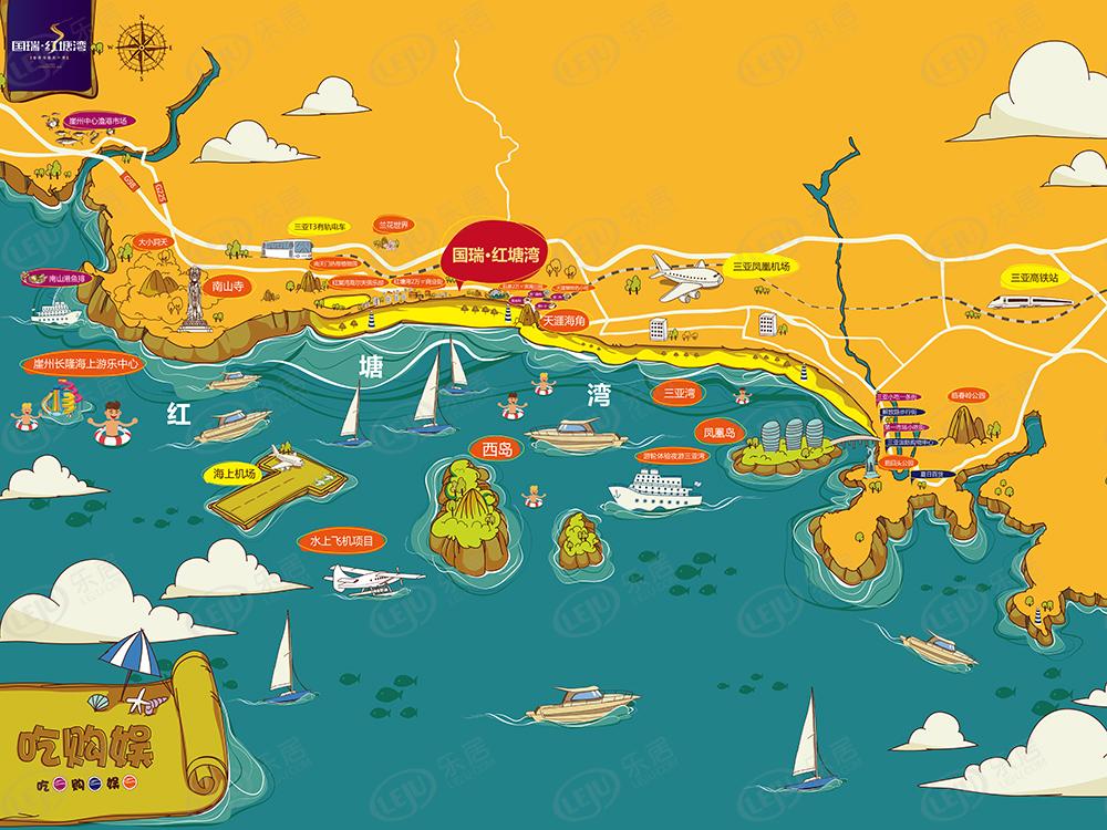 天涯国瑞红塘湾，位于三亚天涯区红塘湾国家旅游度假区，总价约30000。