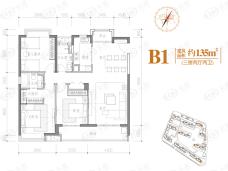 绿地朝阳中心B1户型户型图