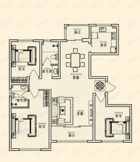 南郡豪庭B户型户型图