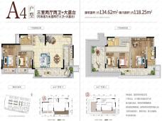 泊云府3室2厅2卫户型图