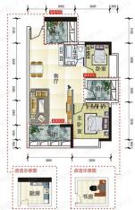 阳光三号苑3室2厅1卫户型图