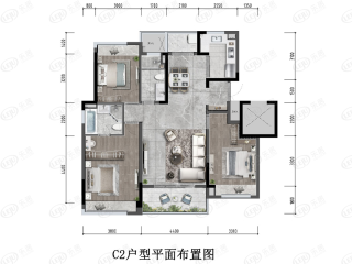 蓉府尚座C2户型户型图