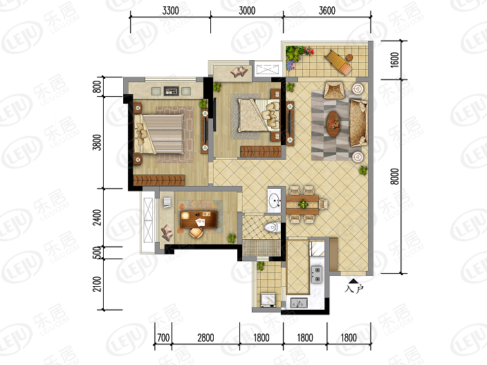 涪城世茂·云锦 户型建面约88~126㎡