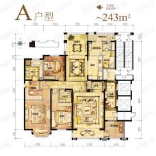 河畔公馆4室2厅2卫户型图