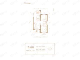 东润国际新城B户型户型图