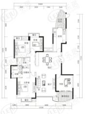 新白马公寓房型: 四房;  面积段: 171 －260 平方米;
户型图