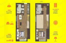 旭辉U天地50平户型图户型图