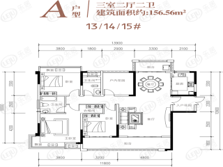 梓湖明珠宝基壹方玖誉A户型户型图