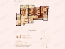 雁城大院3室2厅2卫户型图