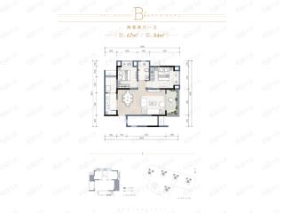 财信渝中城B户型户型图