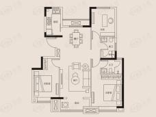 合景领峰3室2厅2卫户型图
