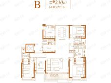 葛洲坝南京中国府4室2厅3卫户型图