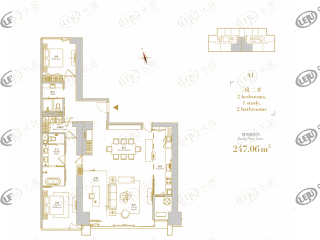 南湖玖號院247.06平米户型户型图