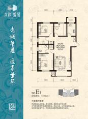 志和馨居3室2厅2卫户型图