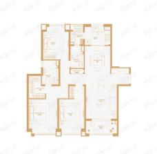 瑞虹新城怡庭3室2厅2卫户型图