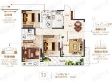 舞阳建业壹号城邦3室2厅2卫户型图