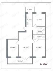 亲亲家园三房一厅二卫-94.47平方米(使用面积)-28套户型图