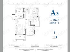 高速静安春晖里3室2厅1卫户型图