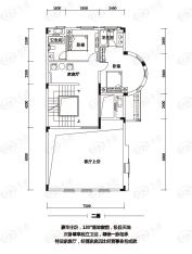 中信新城269平米5房4厅5卫北入户二层户型图