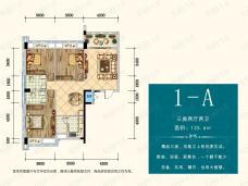 雀山佳苑3室2厅2卫户型图