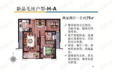 远洋悦庭新品户型图HA-75平米户型图