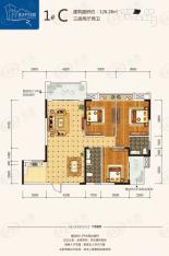 滨江8号公馆3室2厅2卫户型图