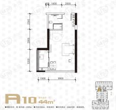 明城国际中心A10户型一室一卫户型图