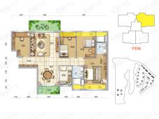 碧桂园凤凰半岛YO34户型户型图