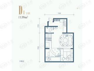 招商中建顺义臻珑府D1下跃户型图